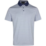 G/FORE Golf Shirt - Herringbone Stripe Tech Jersey Polo - Willow SS26