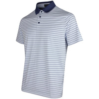 G/FORE Golf Shirt - Herringbone Stripe Tech Jersey Polo - Willow SS26