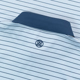 G/FORE Golf Shirt - Herringbone Stripe Tech Jersey Polo - Willow SS26
