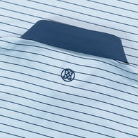 G/FORE Golf Shirt - Herringbone Stripe Tech Jersey Polo - Willow SS26