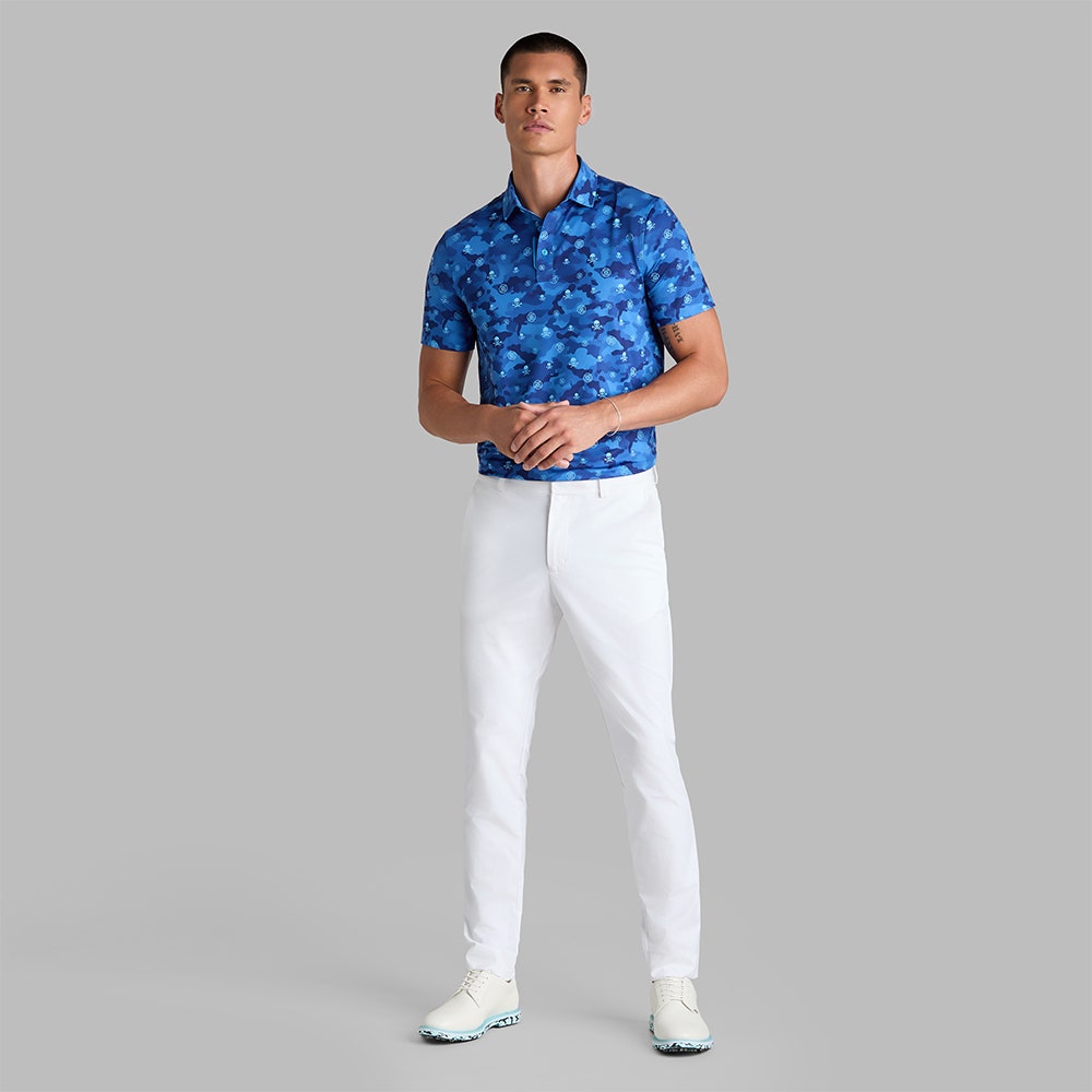 G/FORE Golf Shirt - Icon Camo Tech Jersey Polo - Azul SS26
