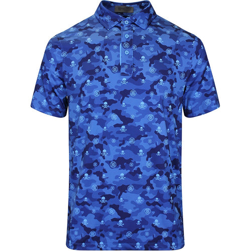 G/FORE Golf Shirt - Icon Camo Tech Jersey Polo - Azul SS26