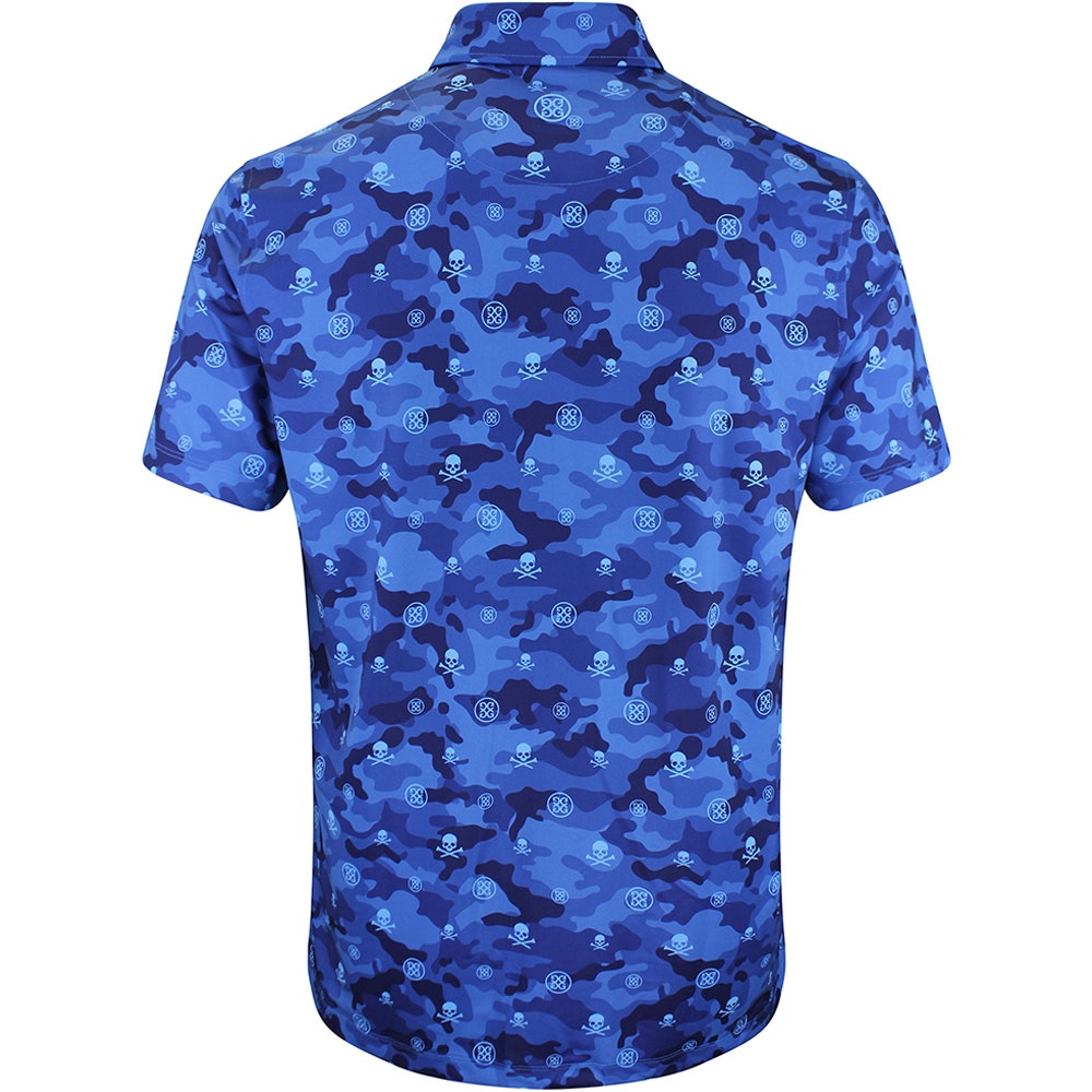 G/FORE Golf Shirt - Icon Camo Tech Jersey Polo - Azul SS26