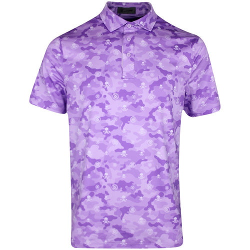 G/FORE Golf Shirt - Icon Camo Tech Jersey Polo - Iris FA25