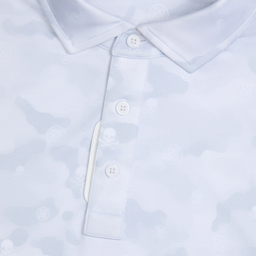 G/FORE Golf Shirt - Icon Camo Tech Jersey Polo - Snow SS26