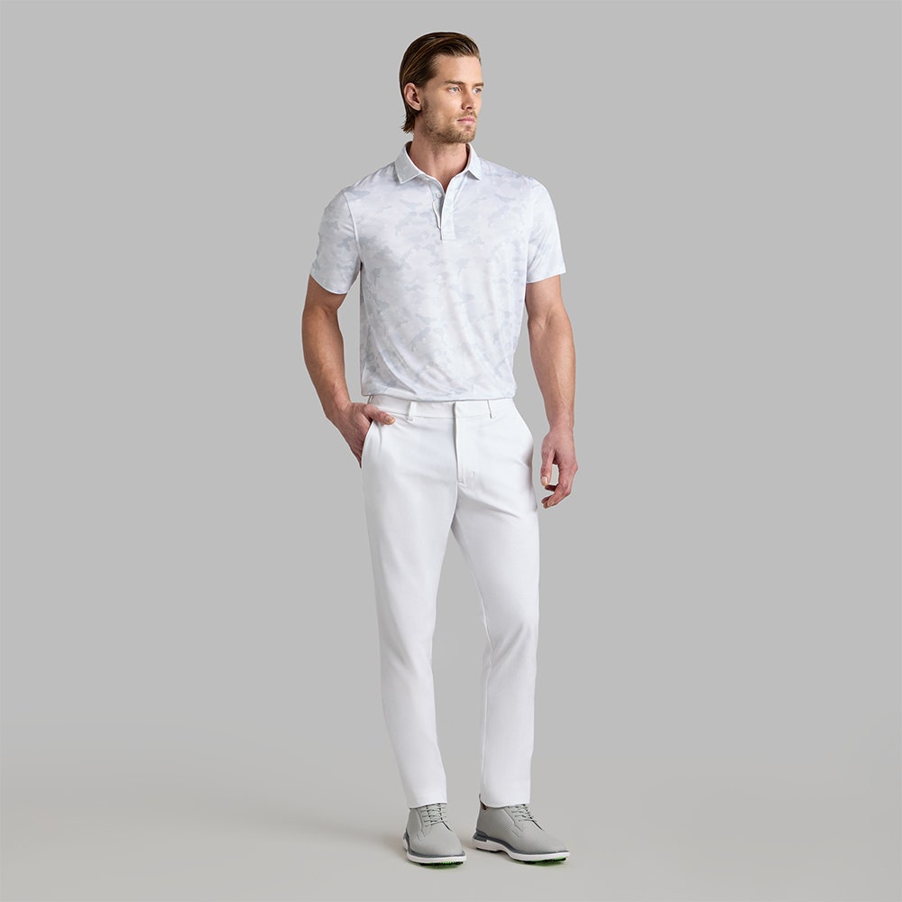 G/FORE Golf Shirt - Icon Camo Tech Jersey Polo - Snow SS26