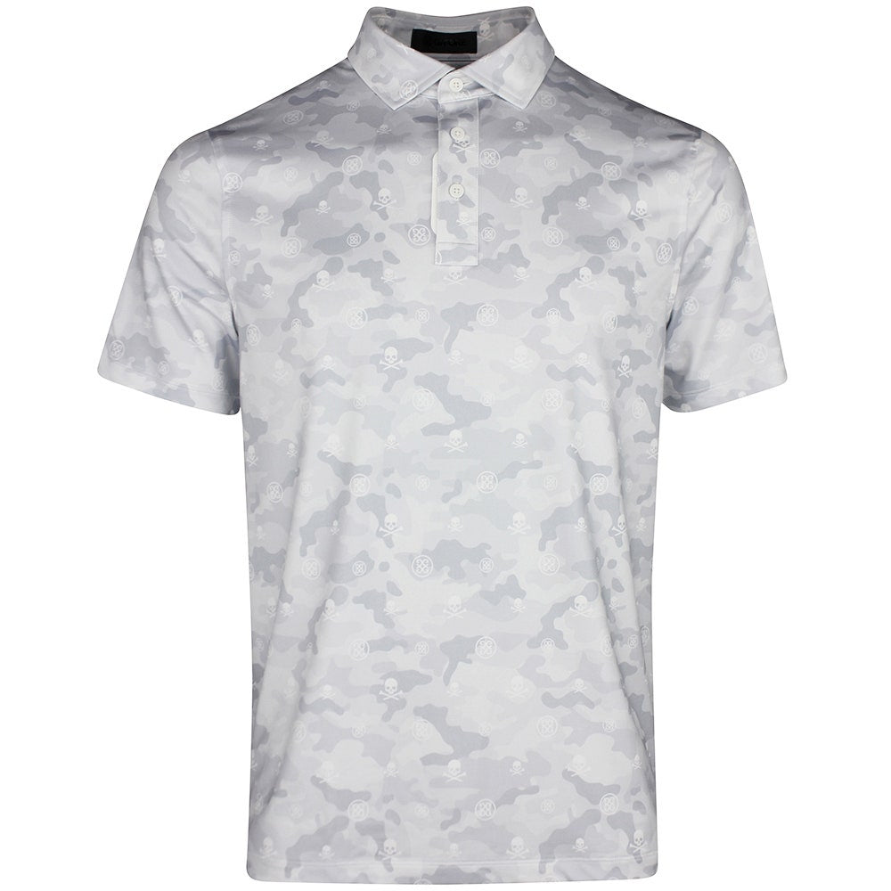 G/FORE Golf Shirt - Icon Camo Tech Jersey Polo - Snow SS26