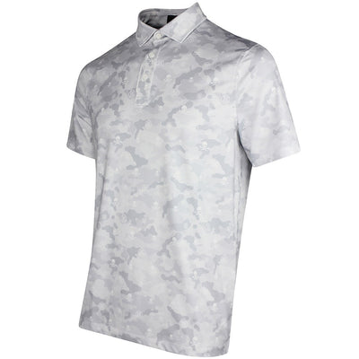 G/FORE Golf Shirt - Icon Camo Tech Jersey Polo - Snow SS26