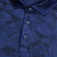 G/FORE Golf Shirt - Icon Camo Tech Jersey Polo - Twilight SS26