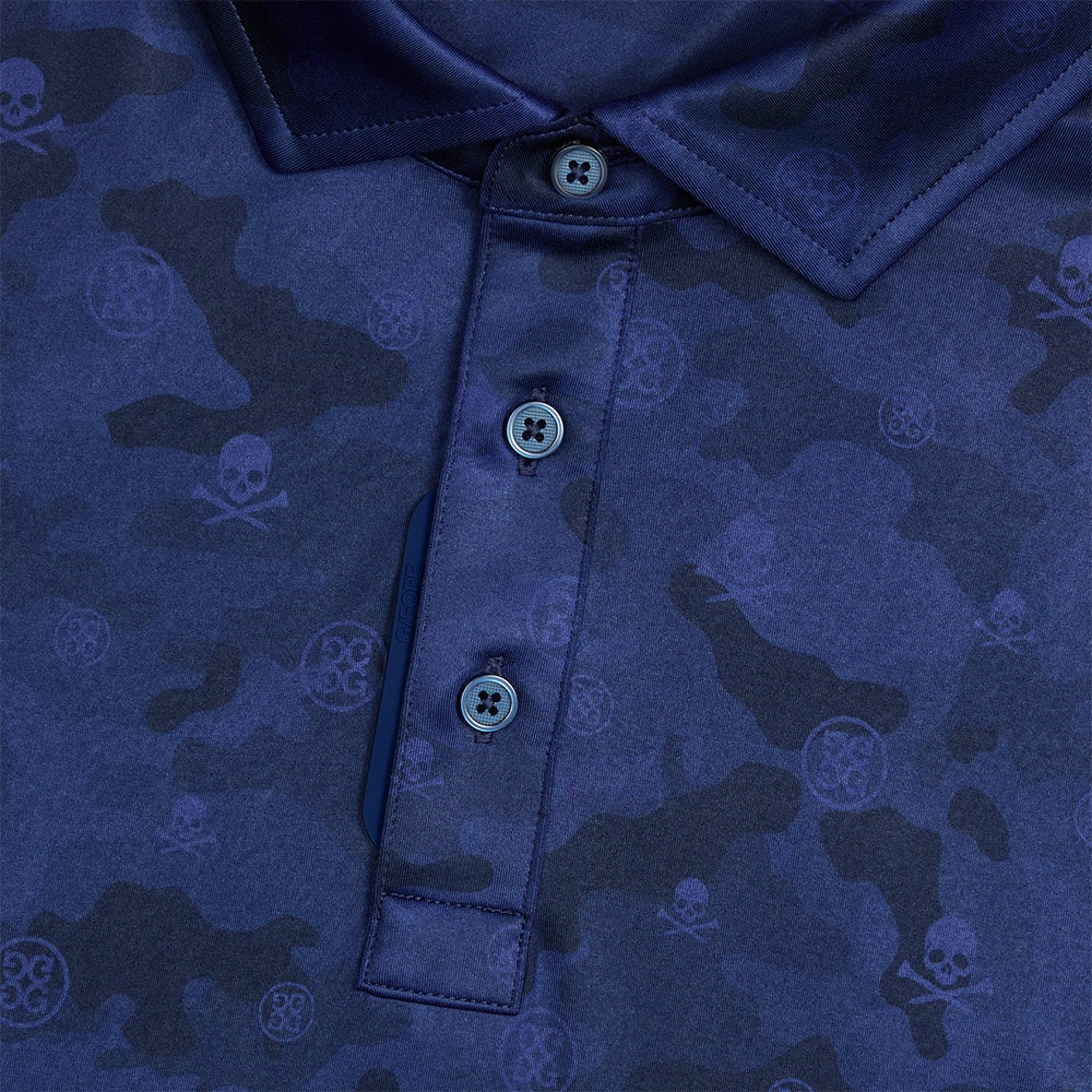 G/FORE Golf Shirt - Icon Camo Tech Jersey Polo - Twilight SS26