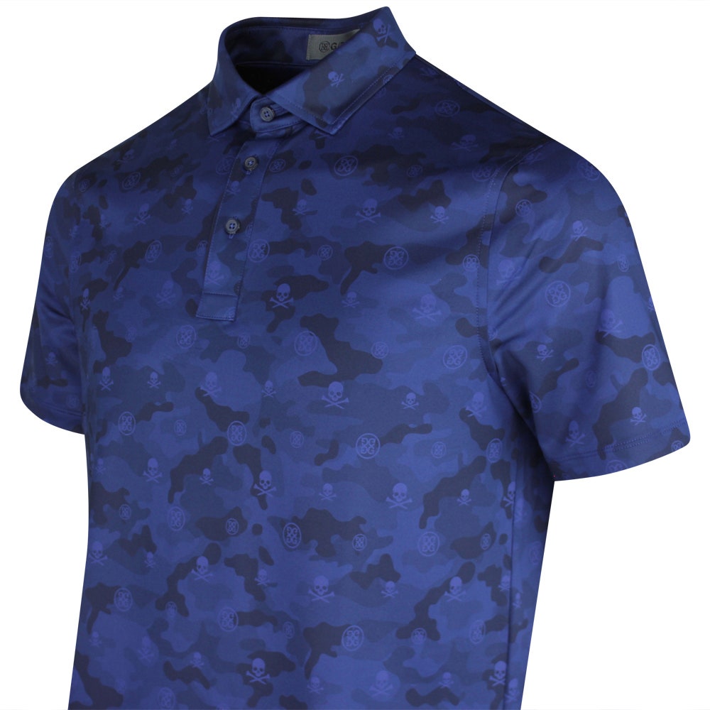 G/FORE Golf Shirt - Icon Camo Tech Jersey Polo - Twilight SS26