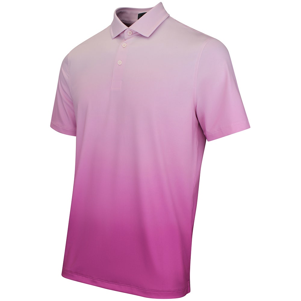 G/FORE Golf Shirt - Printed Ombre Tech Jersey - Blush AW26