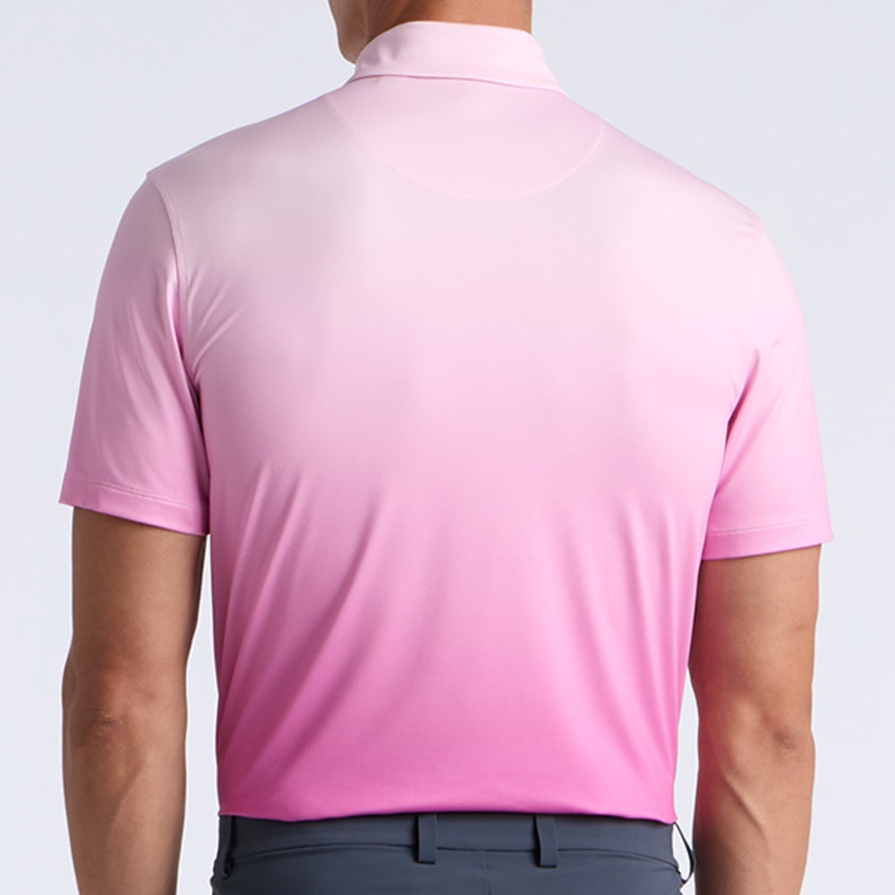 G/FORE Golf Shirt - Printed Ombre Tech Jersey - Blush AW26