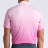 G/FORE Golf Shirt - Printed Ombre Tech Jersey - Blush AW26