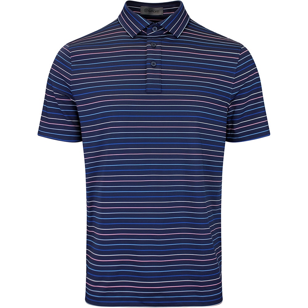 G/FORE Golf Shirt - Stripe YD Tech Jersey Polo - Twilight SS26