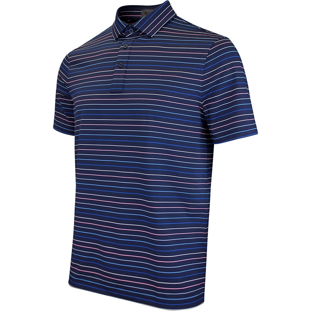 G/FORE Golf Shirt - Stripe YD Tech Jersey Polo - Twilight SS26