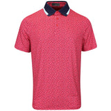 G/FORE Golf Shirt - Three G'S Tech Jersey Polo - Lava FA25