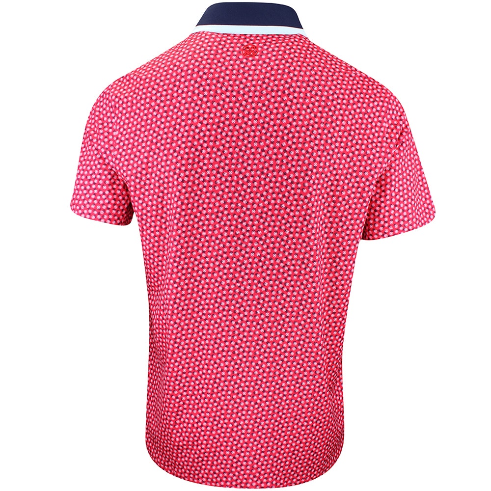 G/FORE Golf Shirt - Three G'S Tech Jersey Polo - Lava FA25