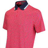 G/FORE Golf Shirt - Three G'S Tech Jersey Polo - Lava FA25