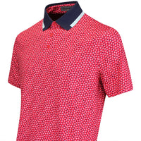 G/FORE Golf Shirt - Three G'S Tech Jersey Polo - Lava FA25