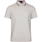 G/FORE Golf Shirt - White Board Print Tech Jersey Polo - Blush SS26