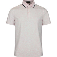 G/FORE Golf Shirt - White Board Print Tech Jersey Polo - Blush SS26