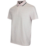 G/FORE Golf Shirt - White Board Print Tech Jersey Polo - Blush SS26