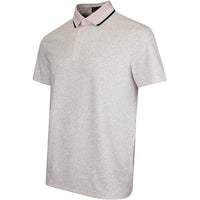 G/FORE Golf Shirt - White Board Print Tech Jersey Polo - Blush SS26