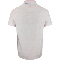 G/FORE Golf Shirt - White Board Print Tech Jersey Polo - Blush SS26