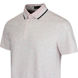 G/FORE Golf Shirt - White Board Print Tech Jersey Polo - Blush SS26