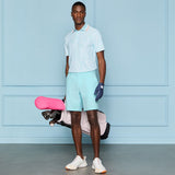 G/FORE Golf Shirt - White Board Print Tech Jersey Polo - Cenote SS26