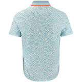 G/FORE Golf Shirt - White Board Print Tech Jersey Polo - Cenote SS26