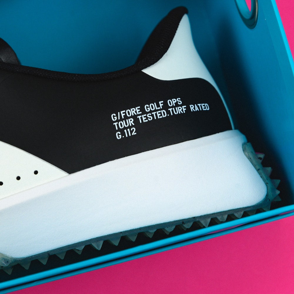 G/FORE Golf Shoes - G.112 Stippled - Snow - Onyx SS24