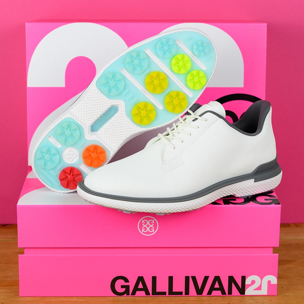 G/FORE Golf Shoes - Gallivan2R Spikeless - Snow - Charcoal SS25