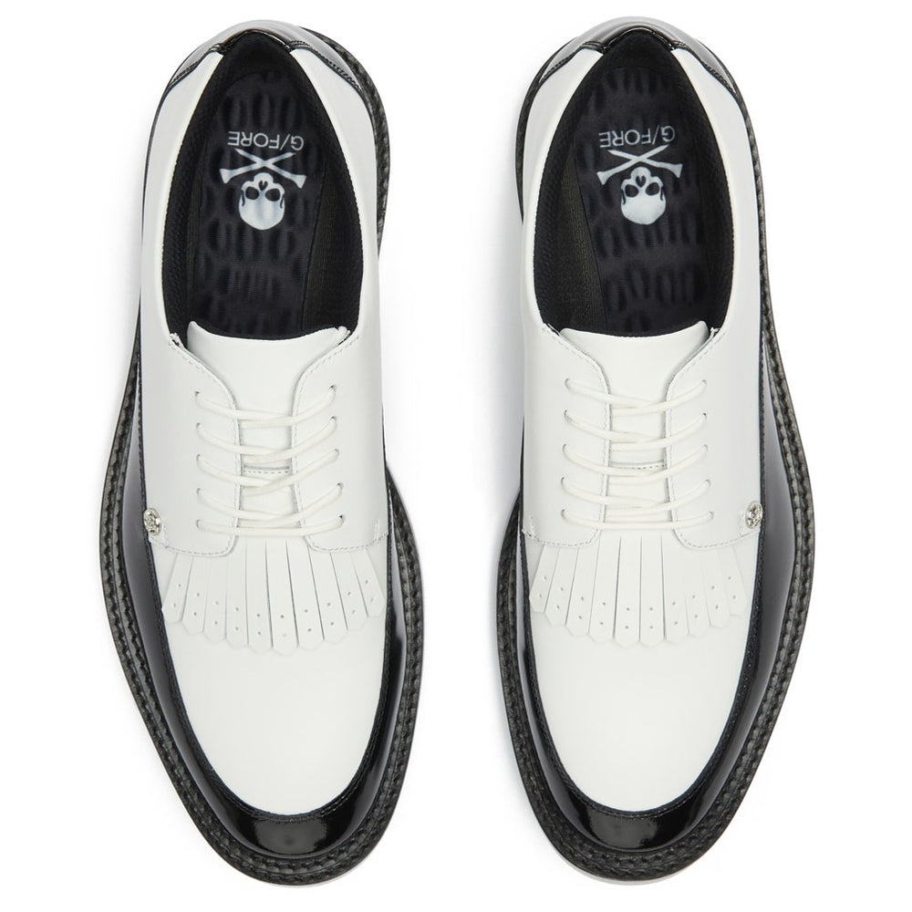 G/FORE Golf Shoes - Gallivanter Derby - Snow - Onyx 2024