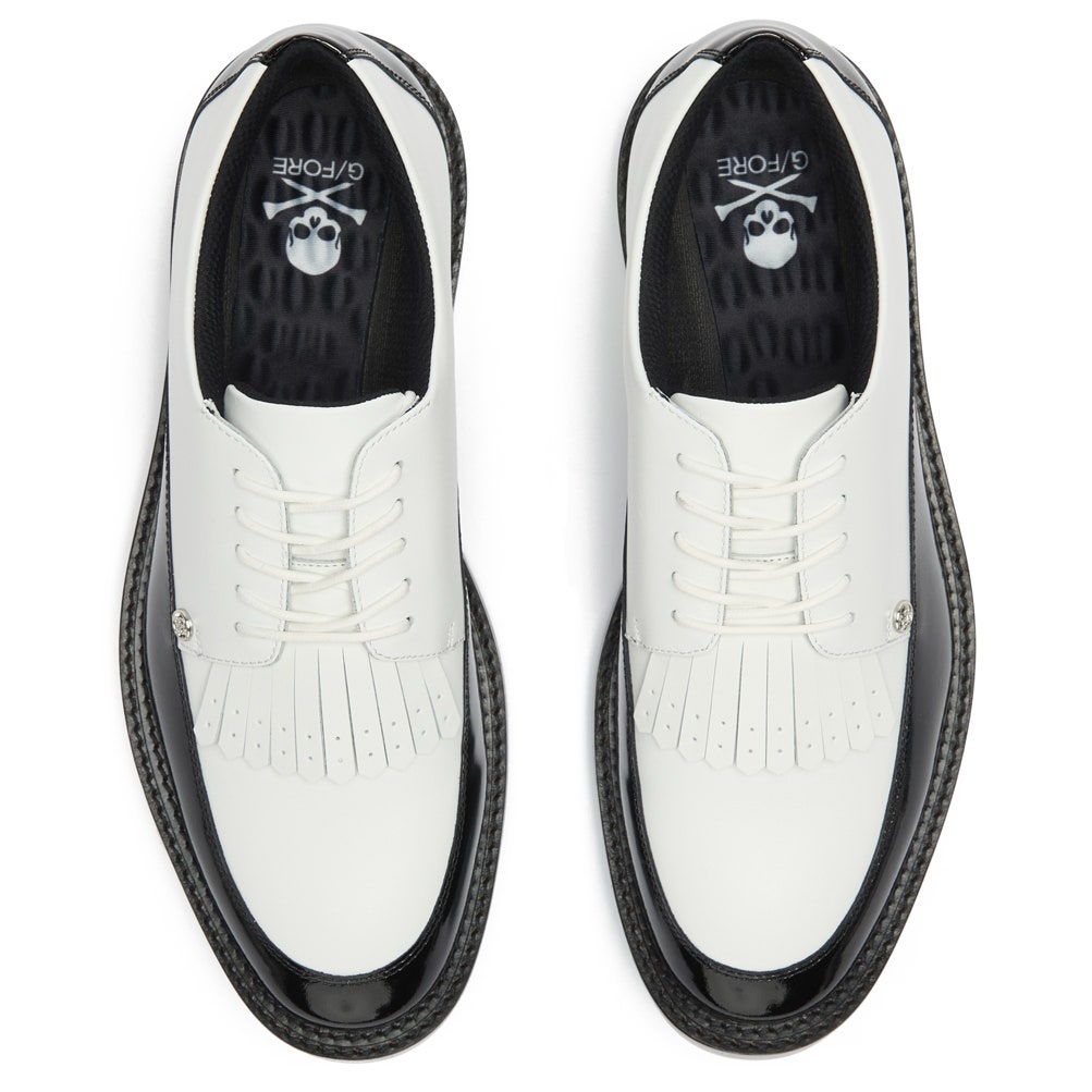 G/FORE Golf Shoes - Gallivanter Derby - Snow - Onyx 2024