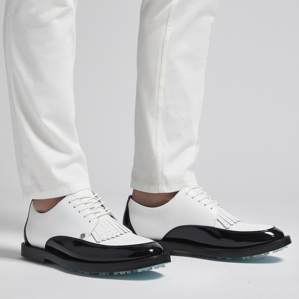 G/FORE Golf Shoes - Gallivanter Derby - Snow - Onyx 2024