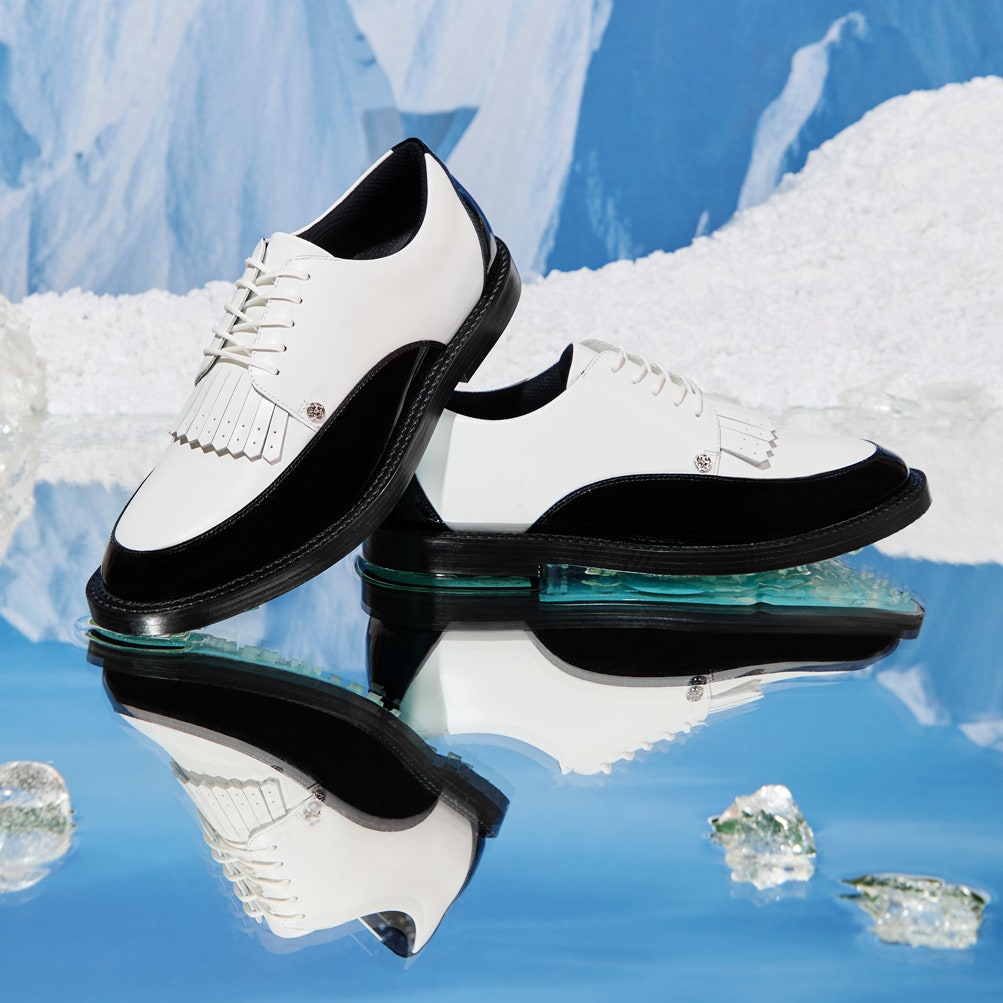 G/FORE Golf Shoes - Gallivanter Derby - Snow - Onyx 2024