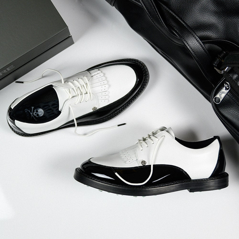 G/FORE Golf Shoes - Gallivanter Derby - Snow - Onyx 2024