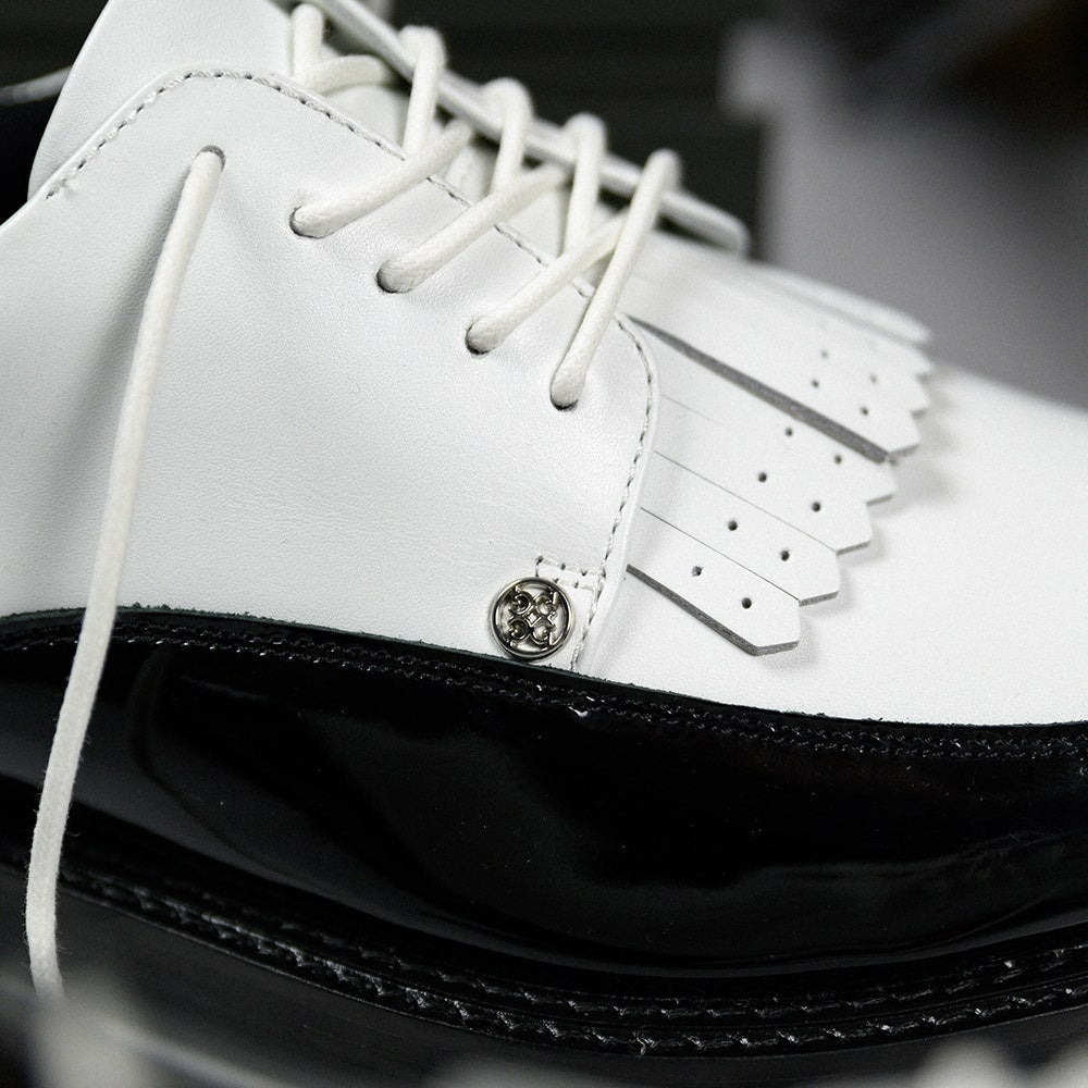 G/FORE Golf Shoes - Gallivanter Derby - Snow - Onyx 2024