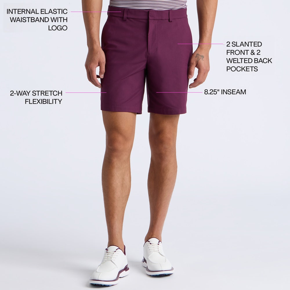 G/FORE Golf Shorts - Tech Tour 8" - Dark Plum AW26