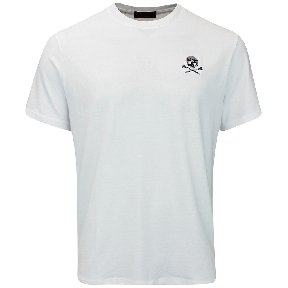 G/FORE Golf T-Shirt - Camo Skull & Tee's Tee - Snow FA25