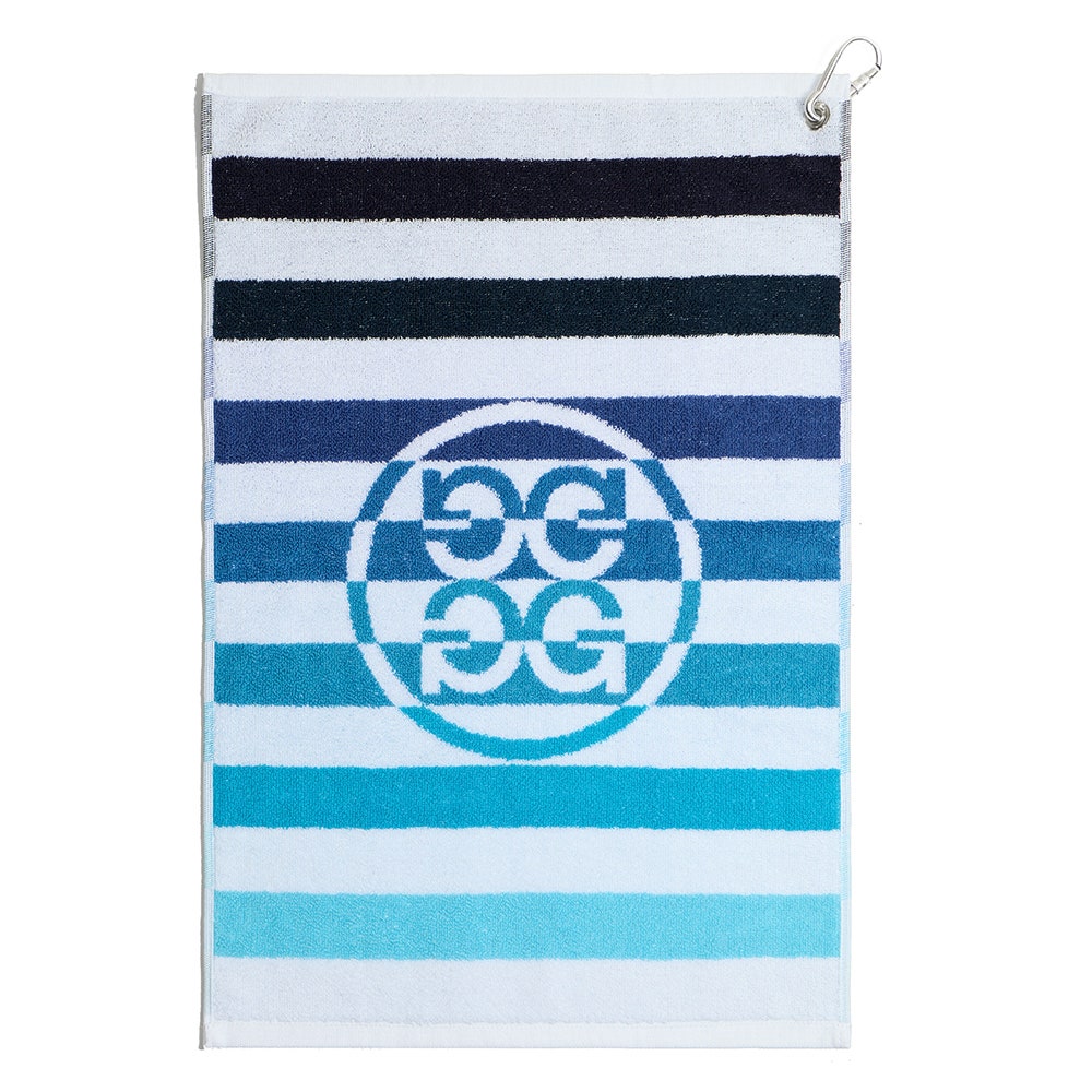 G/FORE Golf Towel - Circle G's Stripe - Snow SS26