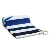 G/FORE Golf Towel - Circle G's Stripe - Snow SS26