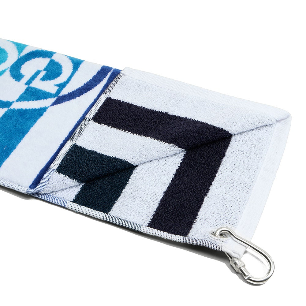 G/FORE Golf Towel - Circle G's Stripe - Snow SS26