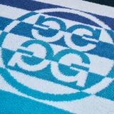 G/FORE Golf Towel - Circle G's Stripe - Snow SS26