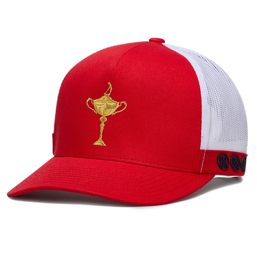 G/FORE x Ryder Cup Golf Cap - RC Trophy Trucker - Poppy 2025