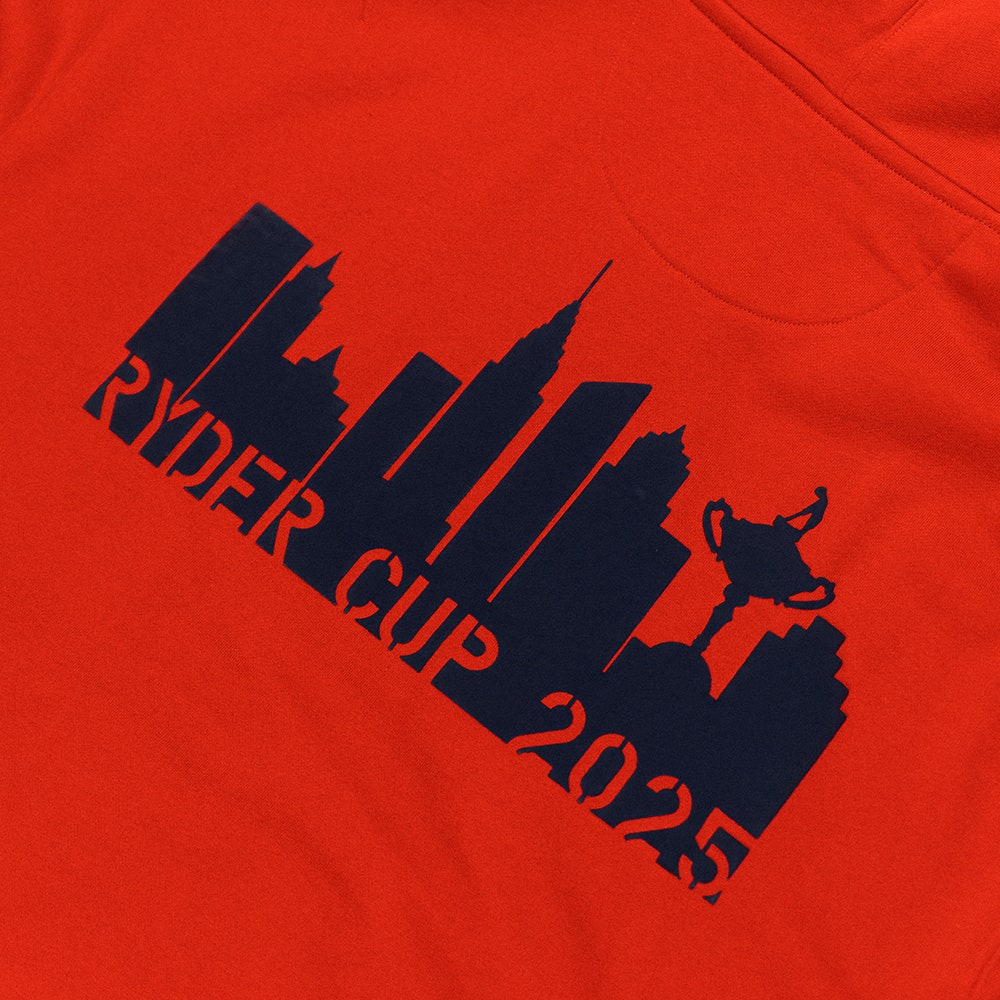 G/FORE x Ryder Cup Golf Pullover - RC Skyline Hoodie - Poppy 2025