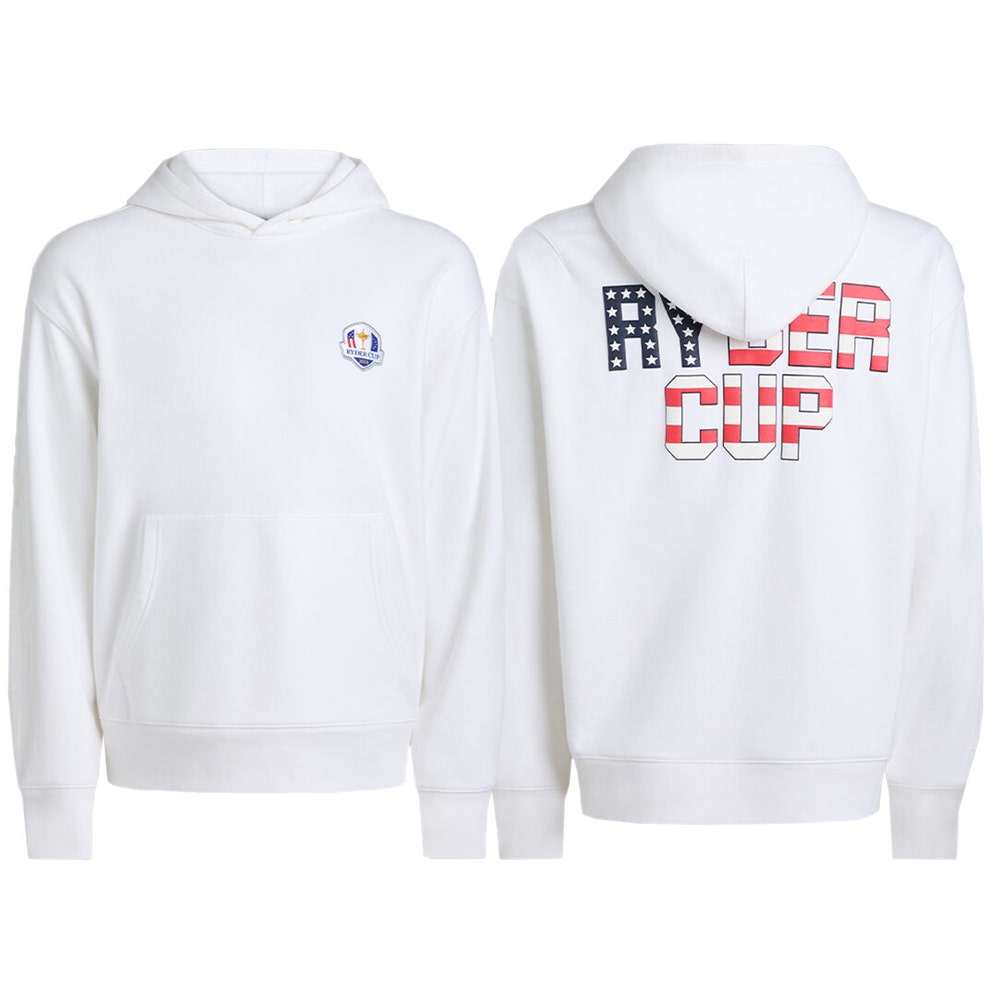 G/FORE x Ryder Cup Golf Pullover - RC USA Hoodie - Snow 2025