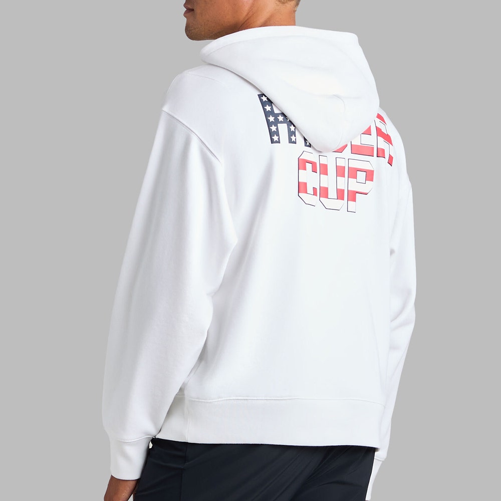 G/FORE x Ryder Cup Golf Pullover - RC USA Hoodie - Snow 2025